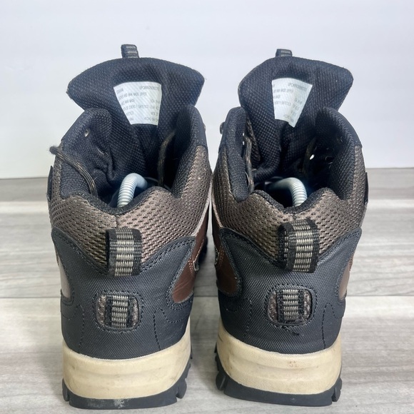 Eddie Bauer Graham Leather Hiking Boots Waterproof Mens 9.5 Brown Comfy - Picture 4 of 7